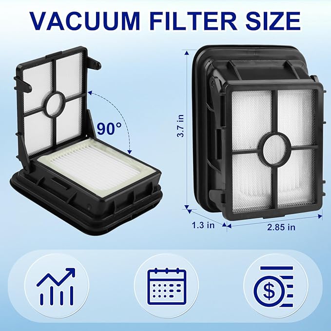 Lemige Brush Filter Replacement Parts for Bissell CrossWave Vacuum 3888A 1785 Pet Pro 2306A Cordless Wet Dry Vac, 2 Pack 2460 Multi-Surface Pet Brush Roll & 1866 Vacuum Filter, Part 1613568 1608684