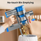 Cordless Vacuum Cleaner for Home, Powerful Stick Vacuum Cleaner with Rechargeable Battery, 6 in 1 Lightweight Handheld Vacuum, 45 Mins Runtime Cordless Vacuum for Hardfloor Carpets Pet Hair (Blue)