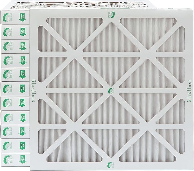 Glasfloss ZL 25x25x2 MERV 13 (FPR 10) 2" Inch Air Filters for AC and Furnace. Case of 12. Actual Size: 24-1/2 x 24-1/2 x 1-3/4