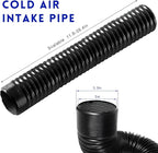 Sun Walker 3 Inch Cold Air Intake Pipe, Flexible Air Filter Intake Hose with Length from 11.8 Inch to 39.4 Inch, Adjustable High Flow Turbo Inlet Ducting for Car Truck SUV