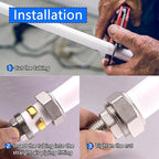 Straight Air Piping Fittings,3/4"Piping x 3/4"Male NPT Threads Adapter Fittings,Nickel Plated Brass For Garage Shop Compressed Air Line Piping System 2 Pack