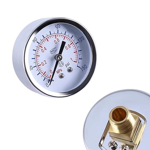 1/2 Inch NPT Air Filter Regulator Combo Piggyback, Air Compressor Water Separator, Air Line Dryer, Semi-Auto Drain, Air Pressure Regulator AW4000-04, 0-150 PSI Gauge