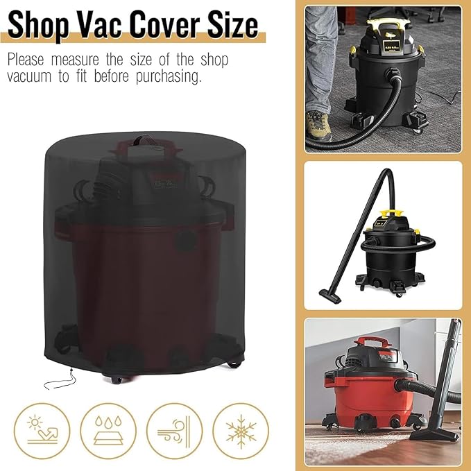 Foldable Protective Cover Portable Accessory for Commercial Wet Dry Vacuum Sturdy Polyester Construction Vacuum Protectors