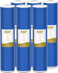 SimPure Whole House Water Filter Cartridges 20" x 4.5" GAC/KDF Carbon and Heavy Metal Filter, For DB20P, WHB20, FG25B-KS, WGB32B-KS, ‎FLTWH2045K, 6 Pack
