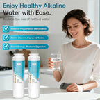 ICEPURE Alkaline UKF8001 Refrigerator Water Filter Replacement for Whirlpool EDR4RXD1, EveryDrop Filter 4, Maytag UKF8001, 4396395, UKF8001P, UKF8001AXX, RFC0900A, UKF8001AXX-200, Enhances PH, 6 Pack