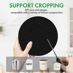 ENLOY 7.25 Inch Charcoal Filters for Kitchen Compost Bin, 12 Pack Compost Bin Charcoal Filters for Countertop Bin Pail Replacement, Longer Lasting Round Activated Charcoal Home Bucket Refill Sets
