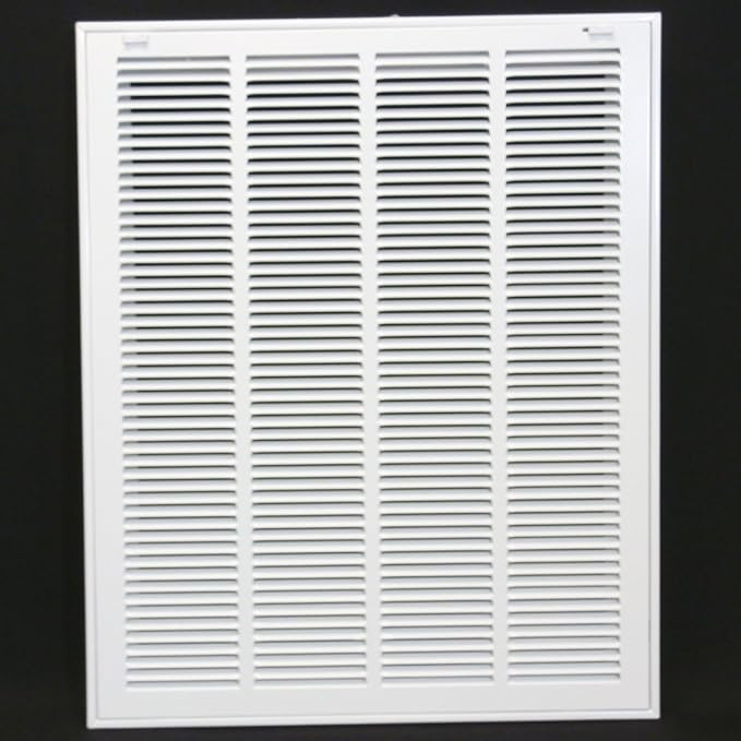 HVAC Premium 20 x 26 Duct Opening Steel Return Air Filter Grille, for 1-inch Filter, Removable Door, Flat Stamped HVAC Vent Cover Grille, Outer Dimensions 22.5 x 28.5