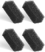 Pawfly 4 Pcs Replacement Filter Pads for 3-10 Gallon Internal Aquarium Filter, Fish Tank Filter Media Sponge, Black Bio Foam for Water Filtration