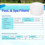 6540-502 Hot Tub Filter Cartridge Replaces for Filbur FC-2812, Sundance Series 850 780 6540-502, PPS750, Darlly PP2002, Inner Pre Filter Disposable for Pool and Spa, 2 Pack