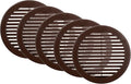 Vent Systems 6" Inch (Opening Dimensions) - Pack of 5 - Brown Soffit Vent Cover - Plastic Round Air Vent Grille - Built-in Mesh Screen - HVAC Register Louver for Bathroom, Home, Kitchen