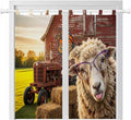 Farm Sheep Living Room Curtains 84 Inch Length, Window Curtains Tab Top, Farmhouse Barn Funny Animals Butterfly Light Filtering Window Treatments Drapes 42"x84" 2 Panel