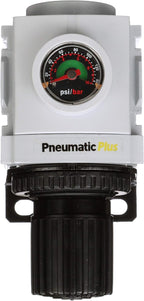 PneumaticPlus PPC3C-N03G 3-Stage Compressed Air Dryer System – 3/8" NPT, Particulate & Coalescing Filter, Regulator Combo – Poly Bowl, Manual Drain, Clean Dry Compressed Air