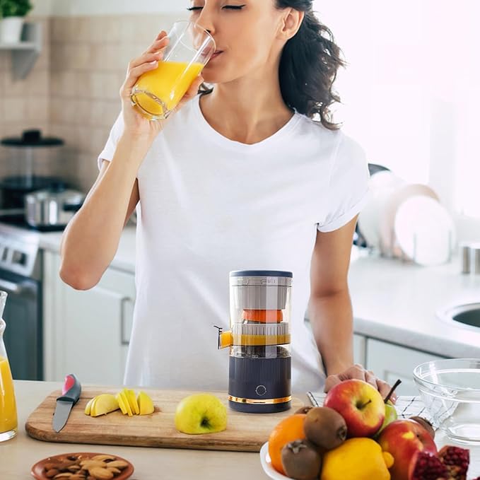 Juicer Blender Machine, Electric Citrus Press Squeezer, Portable Fruit Juice Container, Sturdy Efficient Build Value, Easy Clean Procedure Feature, Top Performance Beverage Tool, Grapefruit Orange Use