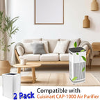 2 Pack CAP-1000 Replacement Filter Compatible with Cuisinart CAP-1000FPK PuRXium Air Purifier, 3 in 1, H13 True HEPA with High-Efficiency Activated Carbon
