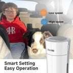 Home & Car HEPA Air Purifier USB-C Charging, Ultra-Quiet 22dB, Compact Design, Night Light, 360° Outlet, Suitable for Car Interiors, Desks, Dorms & Pet Crates