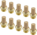 Wealrit 10 PCS Pneumatic Exhaust Mufflers, 1/4" Male Thread Hex Copper Air Muffler Silencer, 1.02" Length Industrial Muffler Filter Air Line Fitting for Compressed Air Systems, Valves, Cylinders