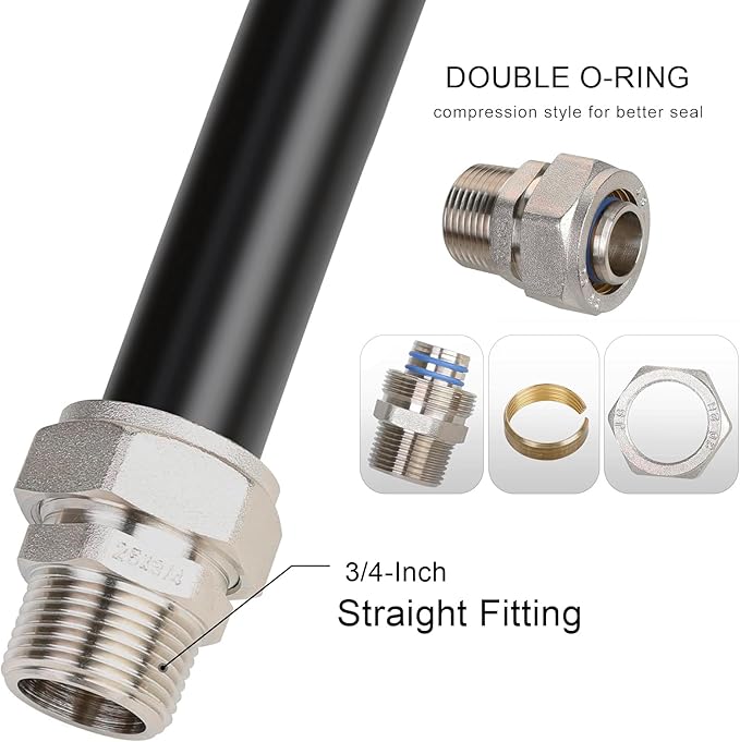 4 Packs Air Compressor Outlet Kit 3/4 Inch for Rapid Air System, Compressed Air Outlet Kit for Shop Air Line Kit, Fittings for Compressed Air Piping System with 1/2 Inch NPT Outlet Port