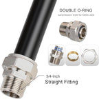 4 Packs Air Compressor Outlet Kit 3/4 Inch for Rapid Air System, Compressed Air Outlet Kit for Shop Air Line Kit, Fittings for Compressed Air Piping System with 1/2 Inch NPT Outlet Port