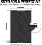 PuroAir MegaFilter - 16x25x1 Air Filter MERV 13 Activated CarbonTech Defense - Heavy Duty 3 Layer Furnace Filters Allergens, Pollen, Dust, Pet Dander, Smoke, Odors - HVAC Air Filter 16x25x1 (4-Pack)