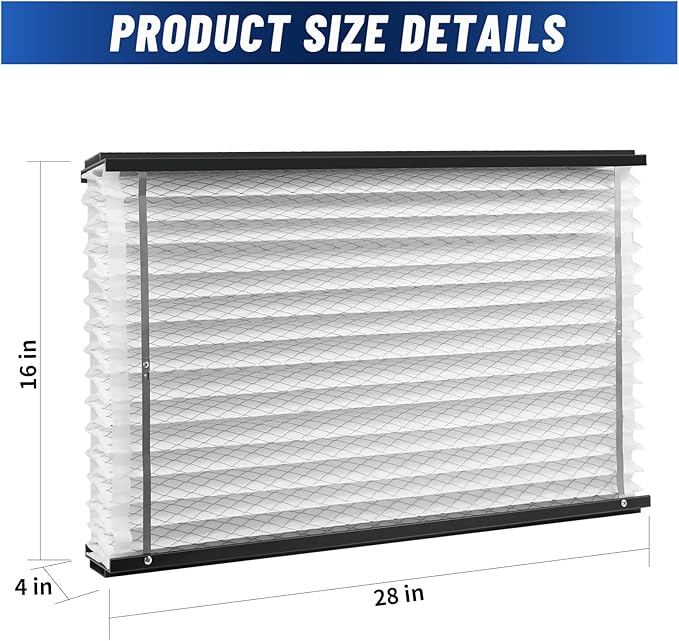 2-Pack 413 Replacement Filter, Compatible with Aprilaire 1410, 1610, 2140, 2416, 3410, 4400, 16x28x4 Inches MERV 13 Furnace Air Filter