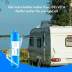 BELVITA RV Inline Water Filter,Dedicated for RVs and Marines,2 Pack Drinking,Washing Filter,Reduces Lead,Fluoride,Chlorine,Bad Taste,Odor