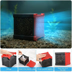 Hortsun 2 Pcs Pure Cube Water Trough Filter with 2 Packs of Filter Materials Aquarium Water Trough Purifier Cubic Purification Material Storage Box for Fish Tanks Horse Troughs Ponds Tanks