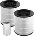 2-Pack 12030 HEPA Replacement Filter, 1,000 Sq. Ft. Capacity, Compatible with Clorox Medium Room Air Purifier 11030 & 11031, 3-in-1 HEPA Filter for Dust, Pet Dander, Pollen, #12030