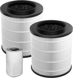 2-Pack 12030 HEPA Replacement Filter, 1,000 Sq. Ft. Capacity, Compatible with Clorox Medium Room Air Purifier 11030 & 11031, 3-in-1 HEPA Filter for Dust, Pet Dander, Pollen, #12030