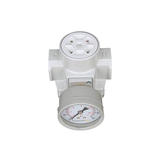 PneumaticPlus SAR400-N04BG Compressed Air Pressure Regulator 1/2" NPT - Bracket, Gauge