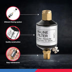 NEIKO 30253A Water and Oil Separator for Air Line | 1/4" NPT Inlet and Outlet | 150 PSI | Air Compressor and Air Tool Accessory | Protect Lifespan of Pneumatic Tools | Optimize Performance, Black