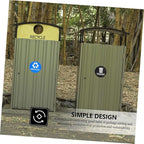 8pcs Trash Can Stickers for Easy Waste Sorting Self-Adhesive Rubbish Bin Labels Black and Blue Decals for Recycling and Composting Use