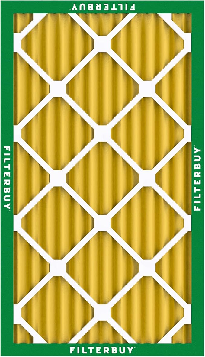 Filterbuy 14x25x2 Air Filter MERV 11 Superior Pet & Allergy Defense (5-Pack), Electrostatic Pleated HVAC AC Furnace Filters Replacement, Made in USA (Actual Size: 13.50 x 24.50 x 1.75)