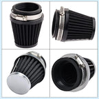 Mtsooning Air Intake Filter Pod, 54mm/2.12" Tapered Clamp-on Breather, Inlet Truck Cold Cone Cleaner Replacement for Motorcycle ATV Dirt Pit Bike Go Kart 50-110cc
