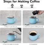 SUNYA Coffee Filters, 36-Pack Eco-Friendly Disc Shape Paper Filters for Manual Ground Coffee and Drip Coffee Makers, with Wide Rim for Cup Sizes 2-3.5inch. 9 Different Patterns (UFO A)