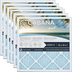 Cabana Filters 6-Pack 18x18x1 MERV 11 AC Furnace Air Filter for Home and Office - Indoor HVAC System Filtration Replacement, Captures Unwanted Particles