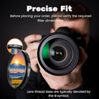 3 Piece UV-CPL-FLD Camera Filters Set, 72mm Multi-Coated Universal Lens Filter Kit UV Blocking + Circular Polarizing + FLD Fluorescent Filter with Protective Storage Case