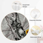 Funny Farm Animals Living Room Curtains 96 Inch Length, Window Curtains Tab Top, Vintage Barn Grey Sunflowers Light Filtering Window Treatments Drapes 52"x96" 2 Panel