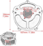 HDBUBALUS Motorcycle Air Filter Cleaner Intake Filter System Kit (A-For Sportster XL models 04-22)