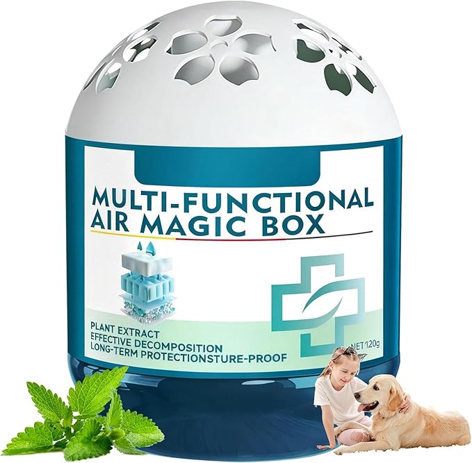 Indoor Air Purification Dust Removal Magic Box,Multi Functional Air Magic Box,Automatic Dust Collection Air Box for Home,Plant Extract Formula,No Electricity & Noise,For Any Room(120g)
