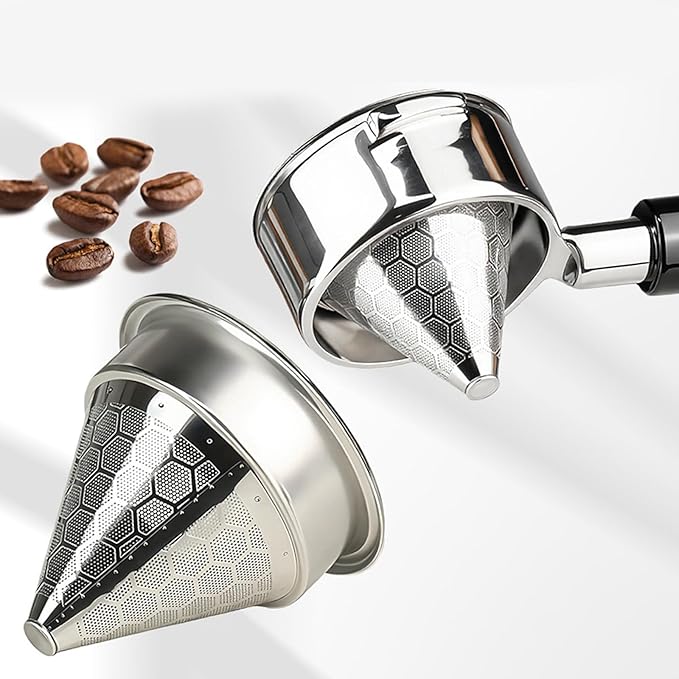 Stable Double Layer Coffee Filter Funnel Ensures Precise Pourover for Better Flavor Extraction Filter