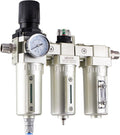 VEVOR Air Compressor Filter Regulator, 1/2" NPT 3-Stage 5μm & 0.3μm & 0.1μm Air Drying System with Micron Filters and Desiccant Dryer, Auto Drain Air Compressor Water Separator 175PSI Max Pressure