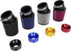 High Performance Upgraded 62mm Air Filter Adapter Intake and Spark Plug Kit for Predator 212cc 6.5Hp Baja MB165 & MB200 BK200 BT200X RT200 Mini Bike Go Kart Red