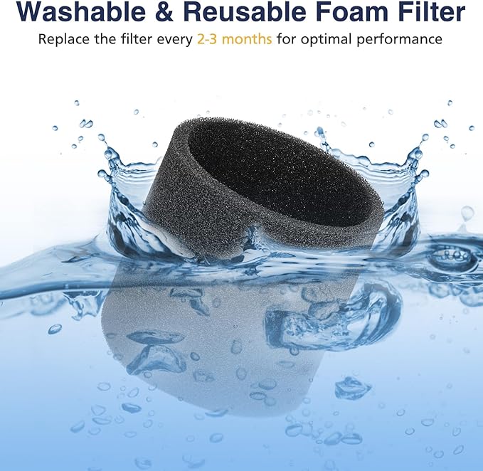 Foam Sleeve Filter for Shop-Vac 90304 90350 90333 Replacement for Most Wet/Dry Vacuum Cleaners 5 Gallon and Above, Compare to Part No.90304, 90585 (2+8+2+1)