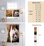 Farm Panda Living Room Curtains 96 Inch Length, Window Curtains Tab Top, Farmhouse Barn Funny Animals Butterfly Light Filtering Window Treatments Drapes 52"x96" 2 Panel