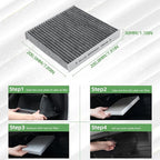 CF11182 Cabin Air Filter With Activated Carbon Compatible with Honda Civic 2016-2022,CR-V 2017-2022,CR-Z 2011-2016,FIT 2009-2020,HR-V 2016-2022,Insight 2010-2022,Odyssey2018-2022