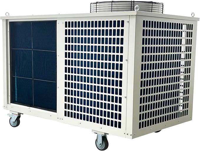 220V Industrial Air Conditioner, 61000 BTU Portable Spot Cooler, 2900m³/h Air Flow, 7.2KW Indoor/Outdoor Cooling Aircon 3Phase