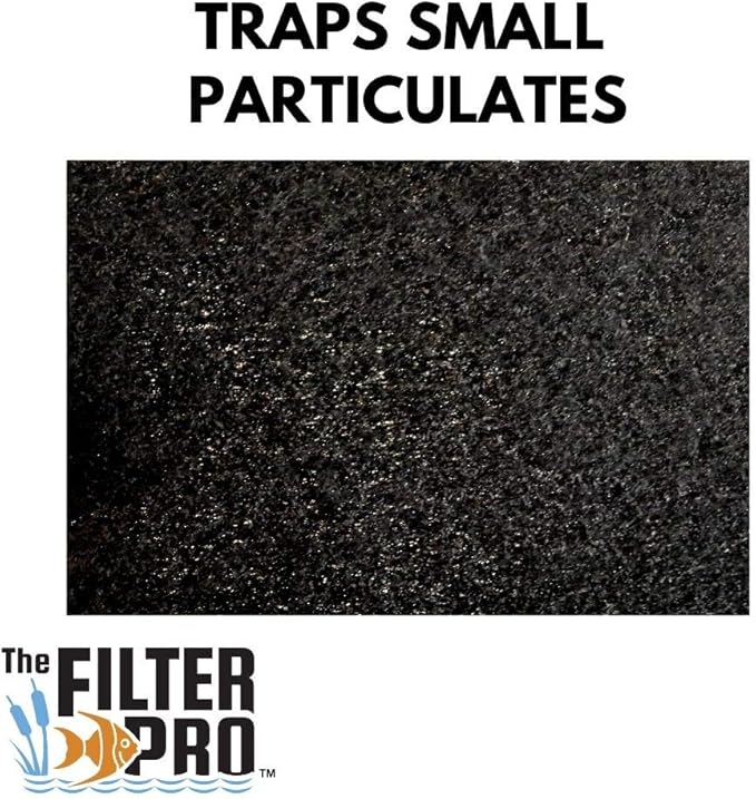 Carbon Fine Filter Media, 3/8" Thick, 12" x 12" Pads, 2 Pack, Perfect for Aquariums, Ponds or Water Gardens, Made in USA