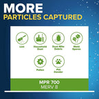Filtrete 23.5x23.5x1 AC Furnace Air Filter, MPR 700, MERV 8, Tough on Pollen, Easy on Airflow, 3-Month Pleated 1-Inch Electrostatic Air Cleaning Filter, 4-Pack (Actual Size 23.19 x 23.19 x 0.81 in)