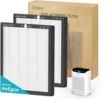 Replacement HEPA Filters Compatible with AnEgoe ZX001 Air Purifier,3 Stage H13 True HEPA Filter for Air Purifiers for Home Large Room up to 2500Ft²,Air Cleaner Filter,2 Pack