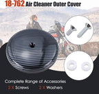 18-762 Air Cleaner Outer Cover for Billet Sucker and Big Sucker Stage, Carbon Fiber Pattern Cover Compatible with Most Harley Davidson Models